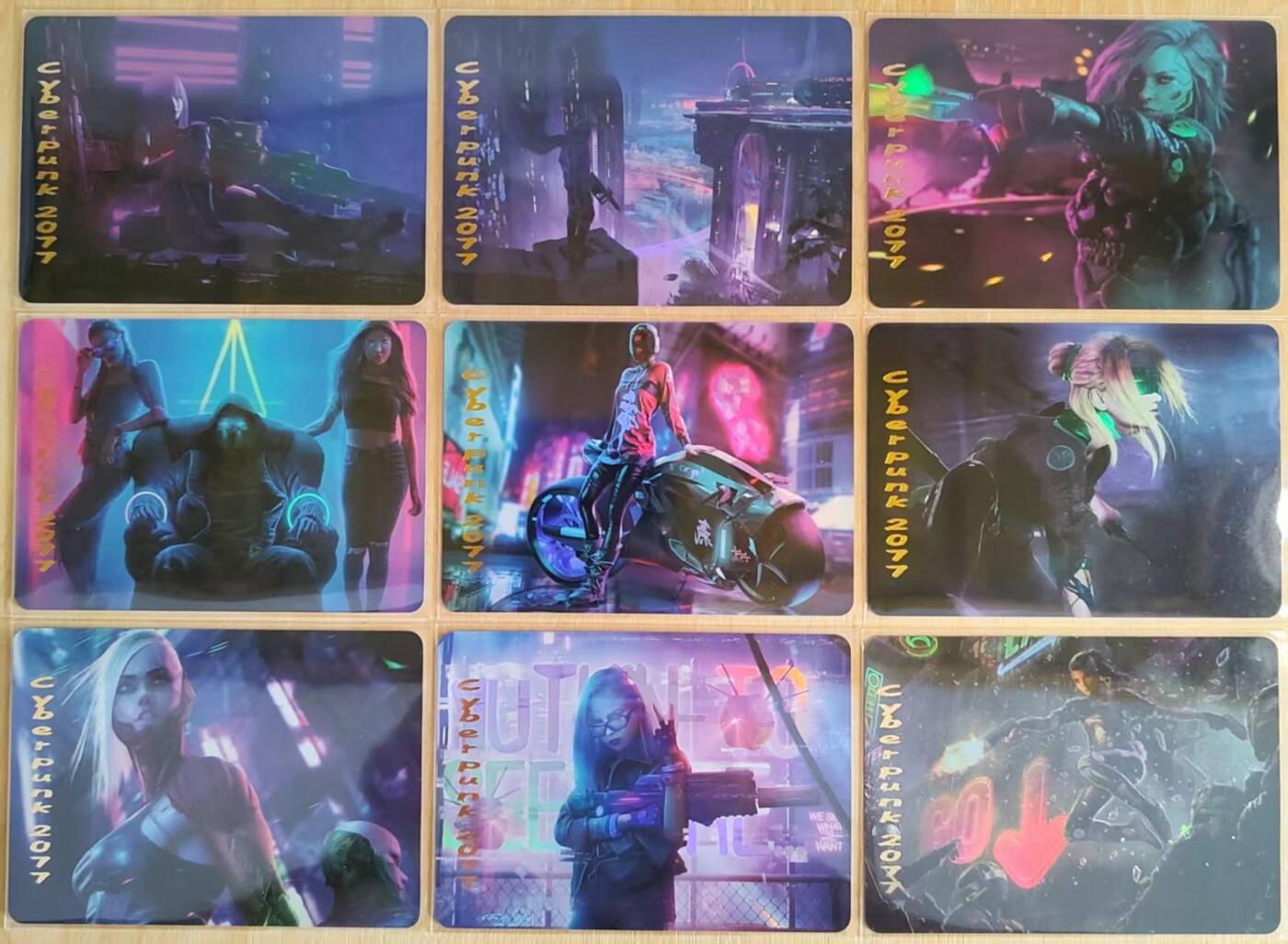 春节前倒数第三场！！龙虎卡牌-七三场（满200元包邮，无佣金，每周六结拍，欢迎送拍） 彩闪9张 纵横 赛博朋克2077 一套