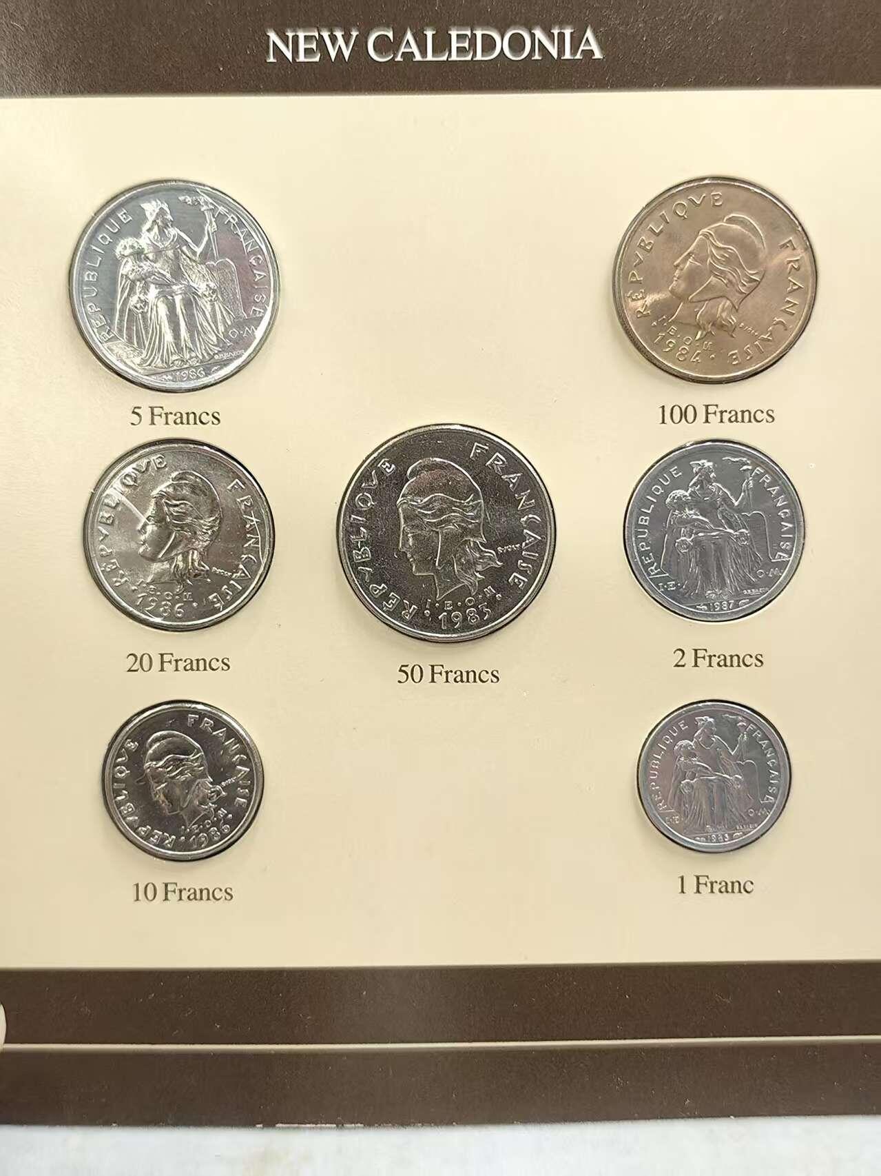 G&W世界散币，银币处理专场（第44场） 富兰克林-喀里多尼亚7枚套