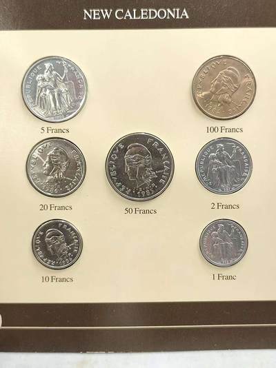 G&W世界散币，银币处理专场（第44场） - 富兰克林-喀里多尼亚7枚套