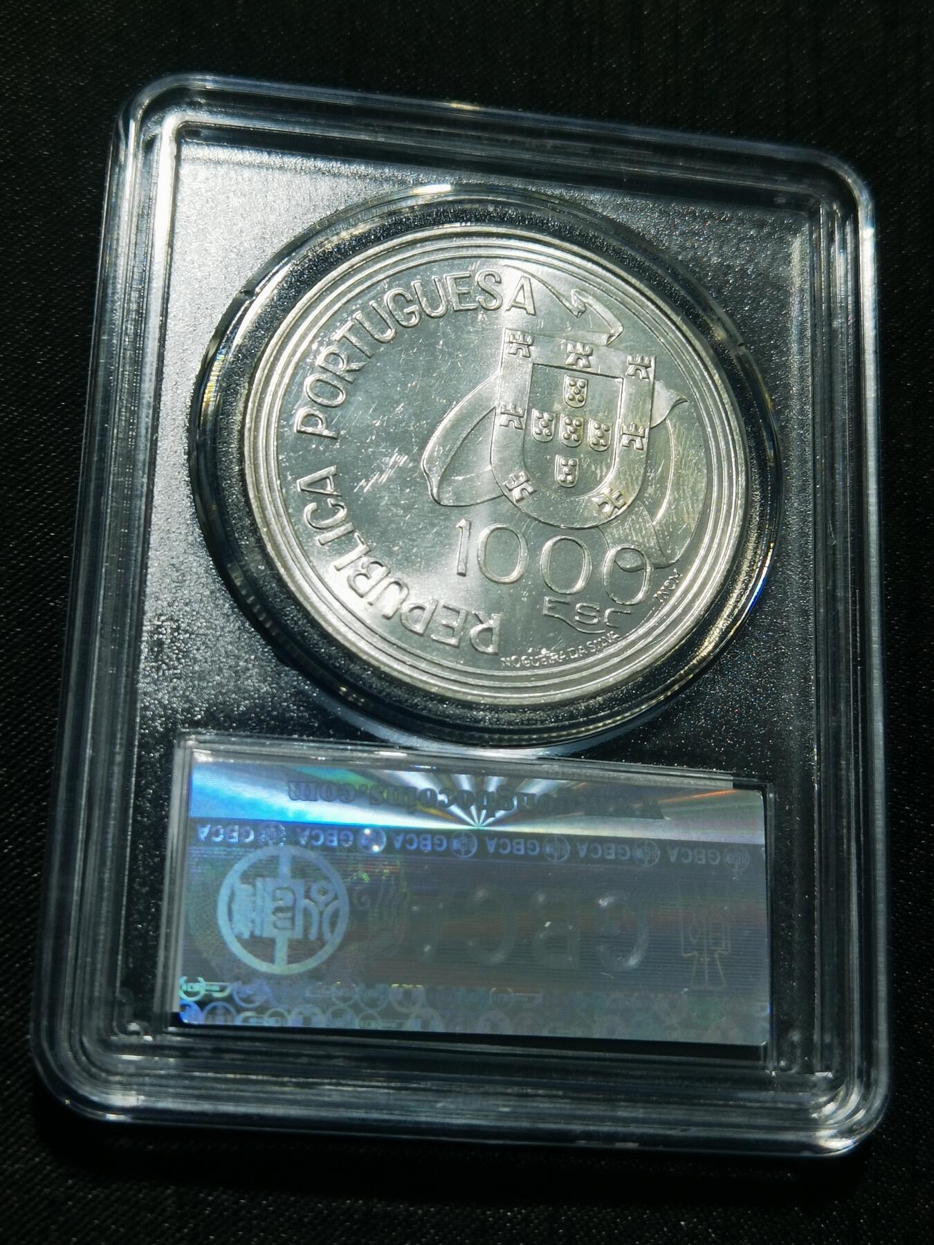 天下钱庄专场欢迎参拍 葡萄牙1000埃斯库多银币