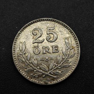 【淘币小摊】实时拍第八百五十三拍   散币银币场   满百包邮可预留二周 每周一统一发货   - 瑞典1940年25欧尔银币