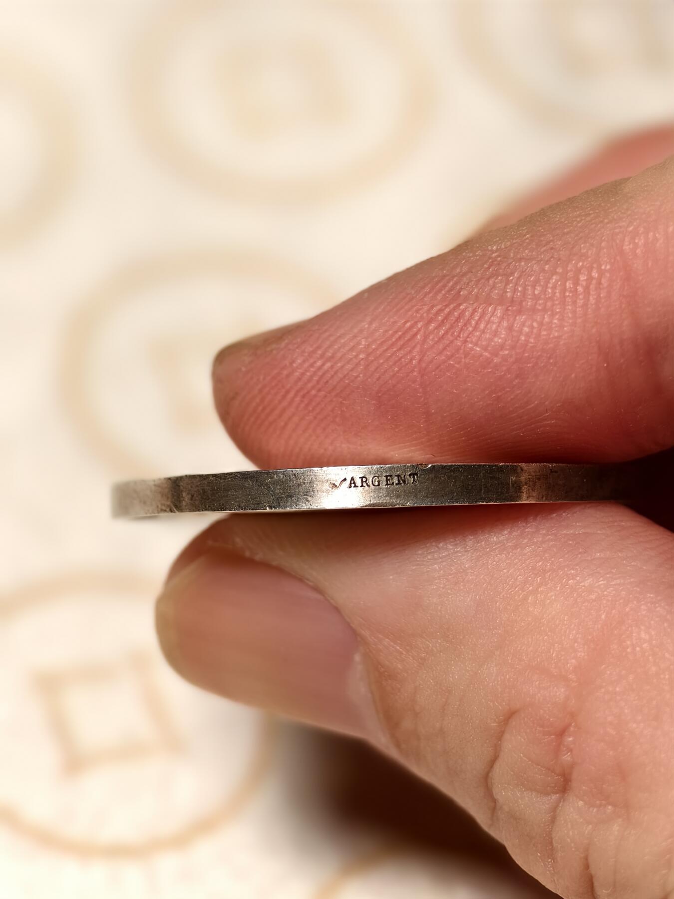 抚柳草堂-第十期章牌钱币  奖章勋章限时免佣 满百包邮 放漏专场 1879法国婚姻与爱情银章 背面无刻字可自用 950银重14克 少见烟斗ar银标 烟斗边铭仅1879年12月使用一个月 非常稀有