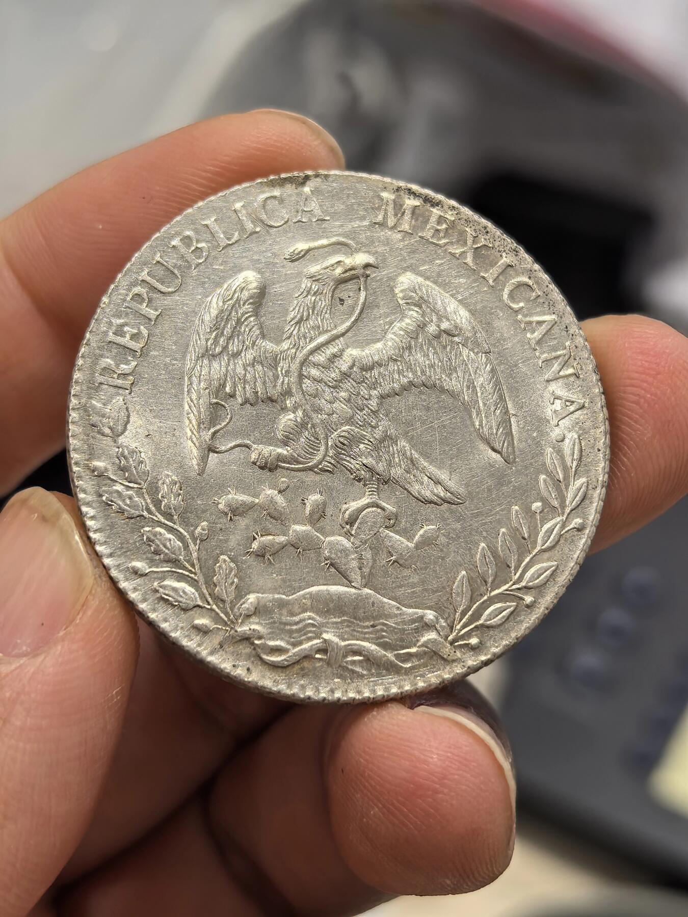 博洋堂世界钱币拍卖第158期（全场包邮） 墨西哥1897年CN AM版花边鹰洋，UNC状态