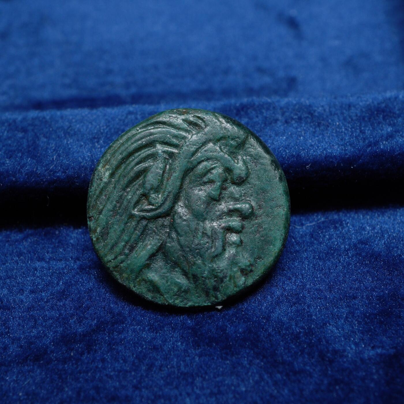 琋语集藏2026年02月欧洲古典打制币拍卖 古希腊克里米亚半岛－森林之神潘神与狮鹫铜币