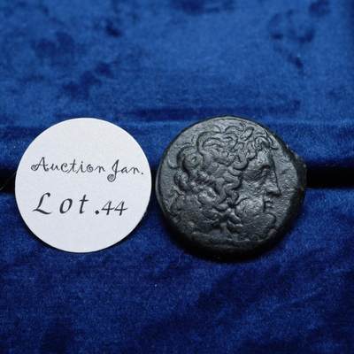 琋语集藏2026年02月欧洲古典打制币拍卖 - 古希腊埃及 托勒密王国-托勒密二世 宙斯铜币