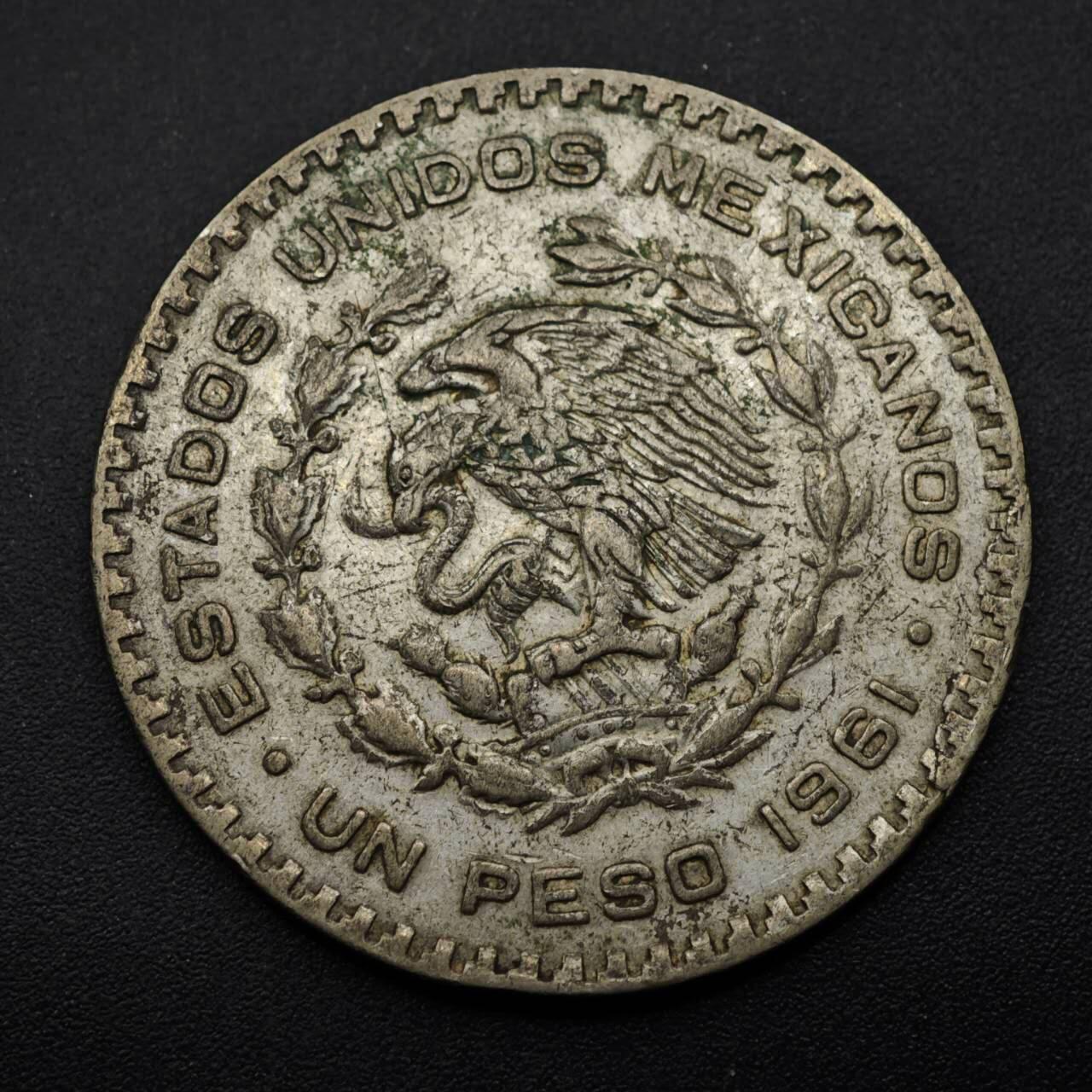 【淘币小摊】实时拍第八百五十三拍   散币银币场   满百包邮可预留二周 每周一统一发货   墨西哥1961年一比索低银币