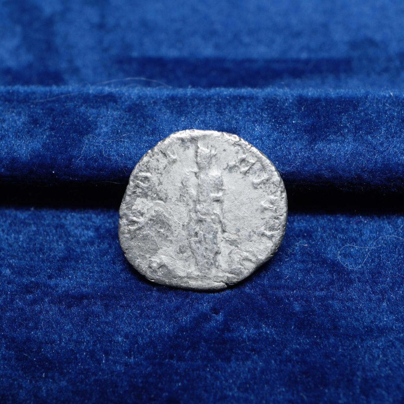 琋语集藏2026年02月欧洲古典打制币拍卖 古罗马帝国时期哈德良之妻萨宾娜与贞洁女神1第纳里银币