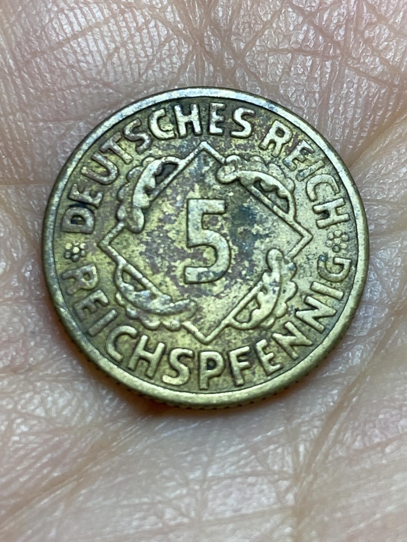 2026年第十三场(总第一百八十二场）外国好品散币场(免佣金) 稀少特年–德意志魏玛共和国1926年5芬尼(F标，斯图加特造)