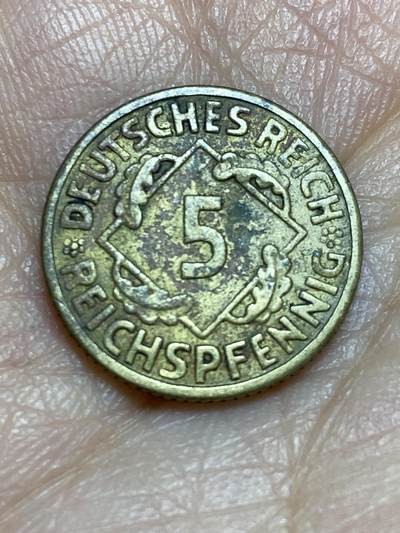 2026年第十三场(总第一百八十二场）外国好品散币场(免佣金) - 稀少特年–德意志魏玛共和国1926年5芬尼(F标，斯图加特造)