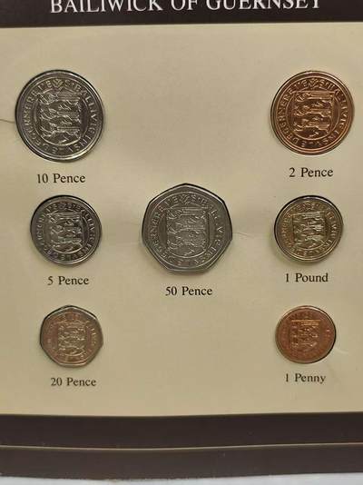 G&W世界散币，银币处理专场（第44场） - 富兰克林-根西岛7枚套