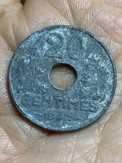 2026年第十四场(总第一百八十三场）外国好品散币场(免佣金) - 法国🇫🇷1942年20生丁(维希傀儡政府时期)