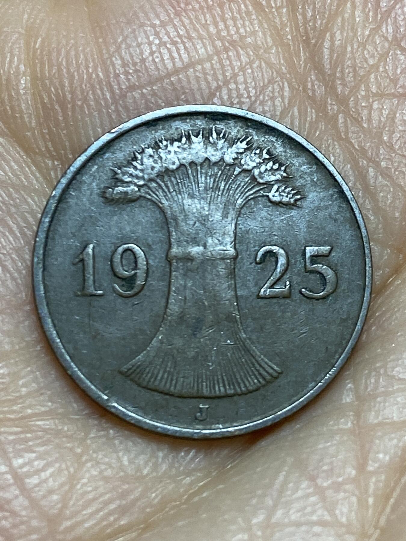 2026年第十三场(总第一百八十二场）外国好品散币场(免佣金) 德意志魏玛共和国1925年1芬尼(J标，汉堡造)