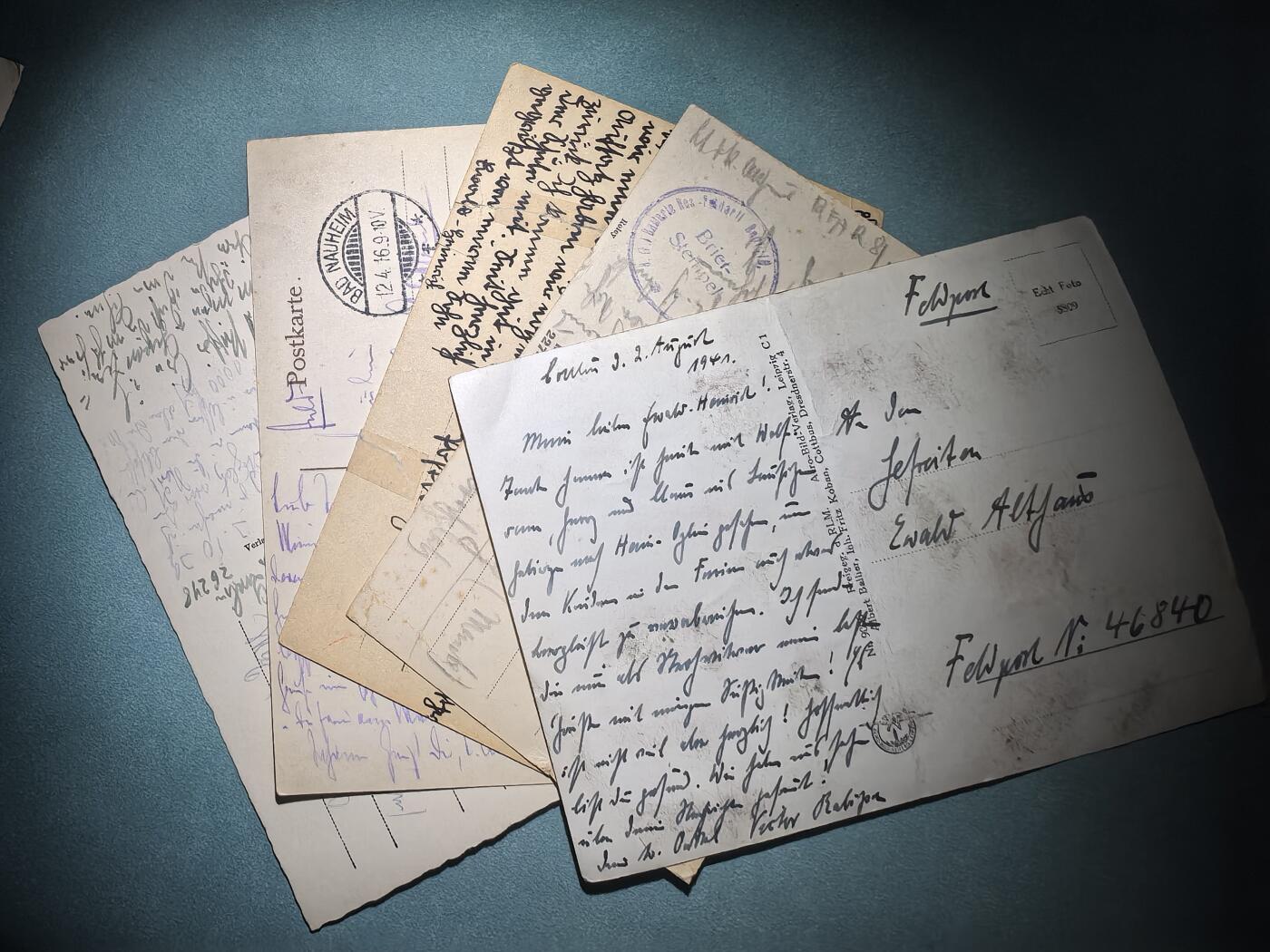 盛世勋华——号角文化勋章邮票专场拍卖第301期 德国（1939）1940年代实寄明信片 5张