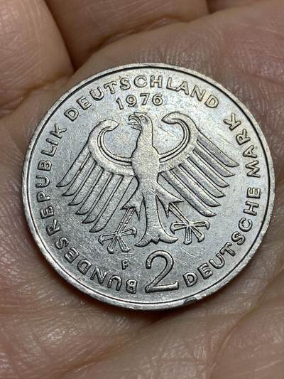 2026年第十三场(总第一百八十二场）外国好品散币场(免佣金) - 德国🇩🇪1976年2马克(第二版，F标，斯图加特造)