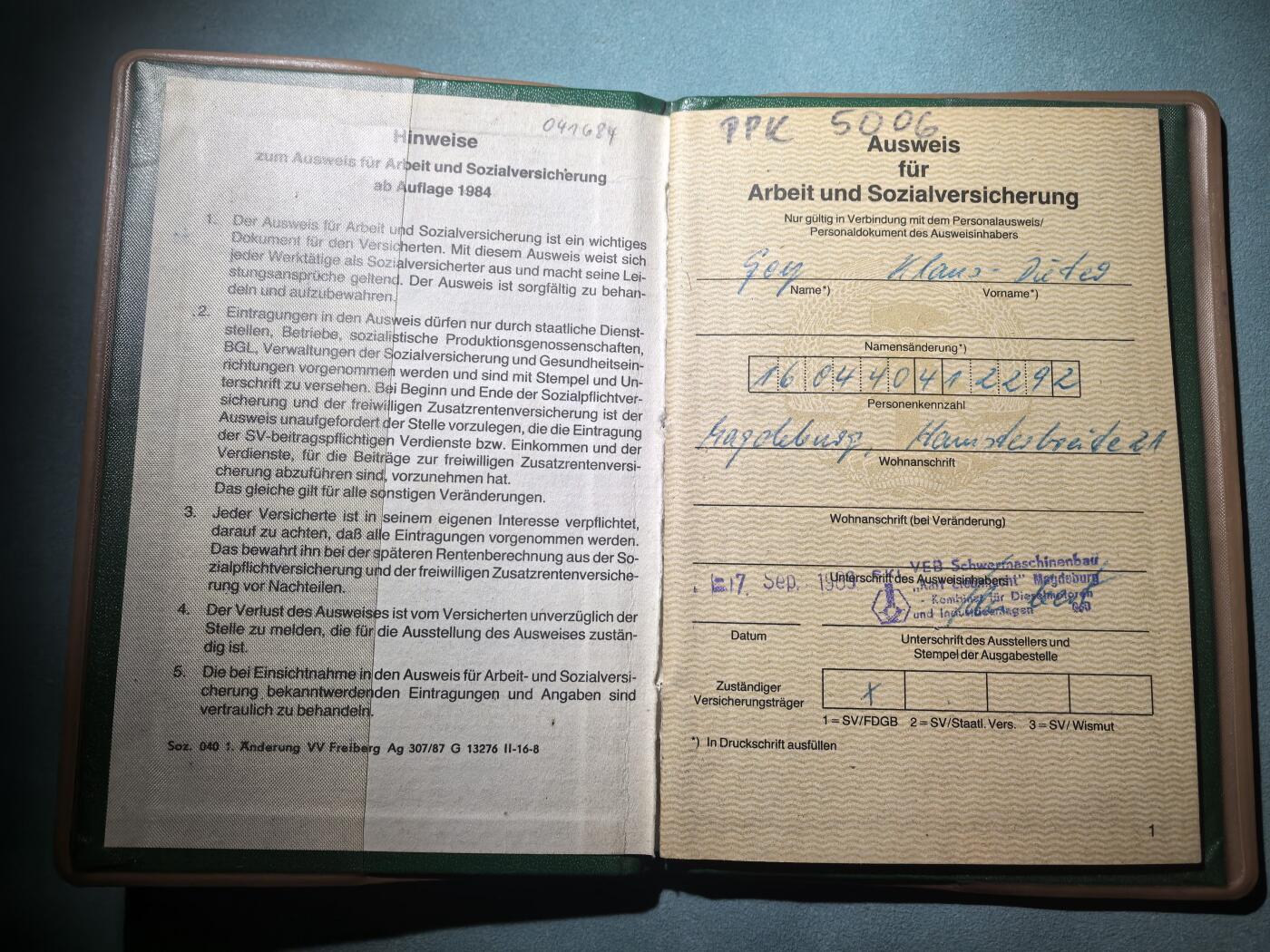 盛世勋华——号角文化勋章邮票专场拍卖第301期 东德工作和社会保险证