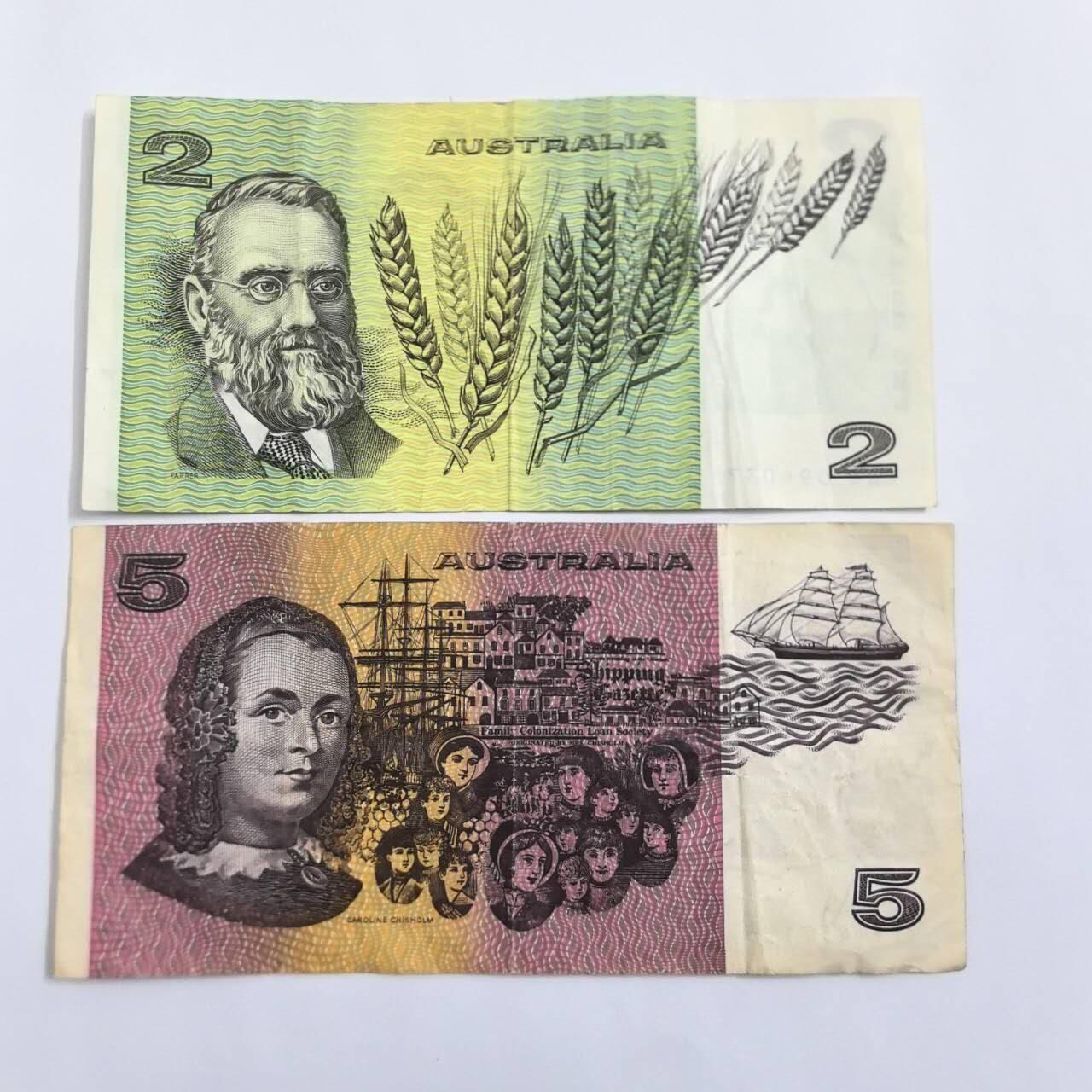 各国外币第109期 澳大利亚2元5元 