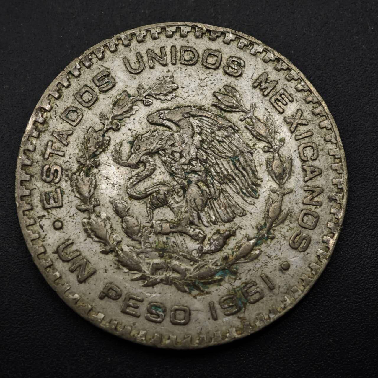 【淘币小摊】实时拍第八百五十三拍   散币银币场   满百包邮可预留二周 每周一统一发货   墨西哥1961年一比索低银币