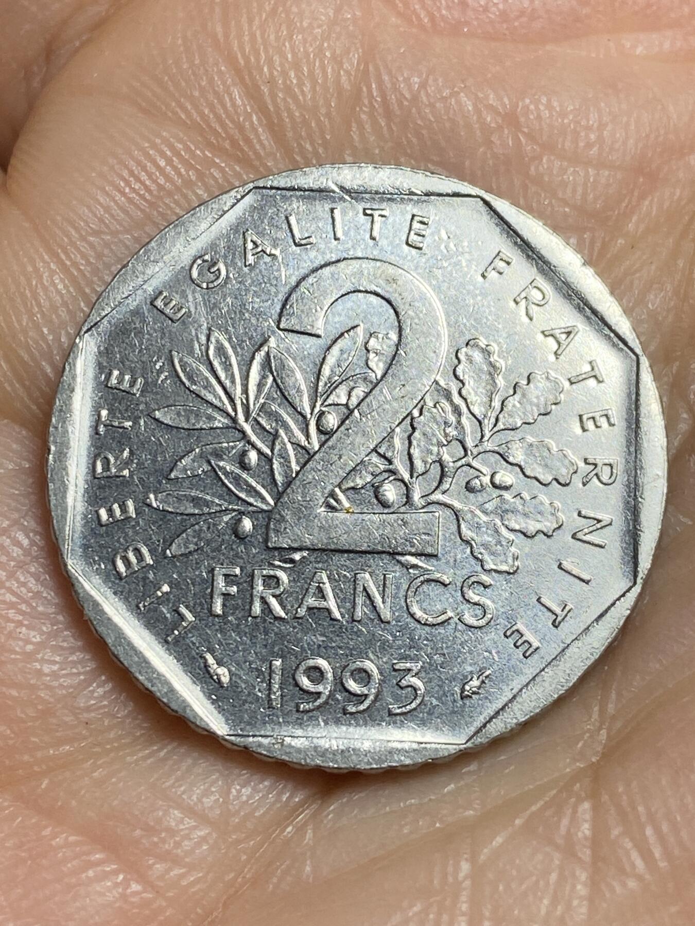 2026年第十四场(总第一百八十三场）外国好品散币场(免佣金) 法国🇫🇷1993年2法郎(法国抵抗运动英雄让·穆兰逝世50周年纪念币)