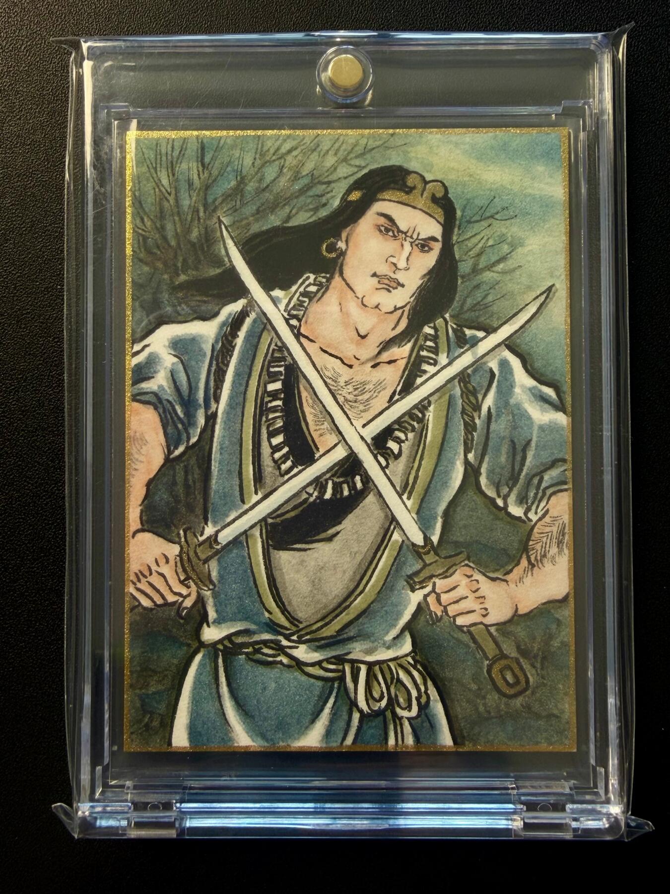 NO.22 好又多金牌大场，年前倒数第3期！每周一站式配齐，方便凑单！（周6晚9点截拍，卖家送拍0抽成！） 【1/1手绘卡】卢艺丰老师签绘 行者武松 背后题诗+签名【戒刀两口霜华冷，顶骨百颗杀气攒】