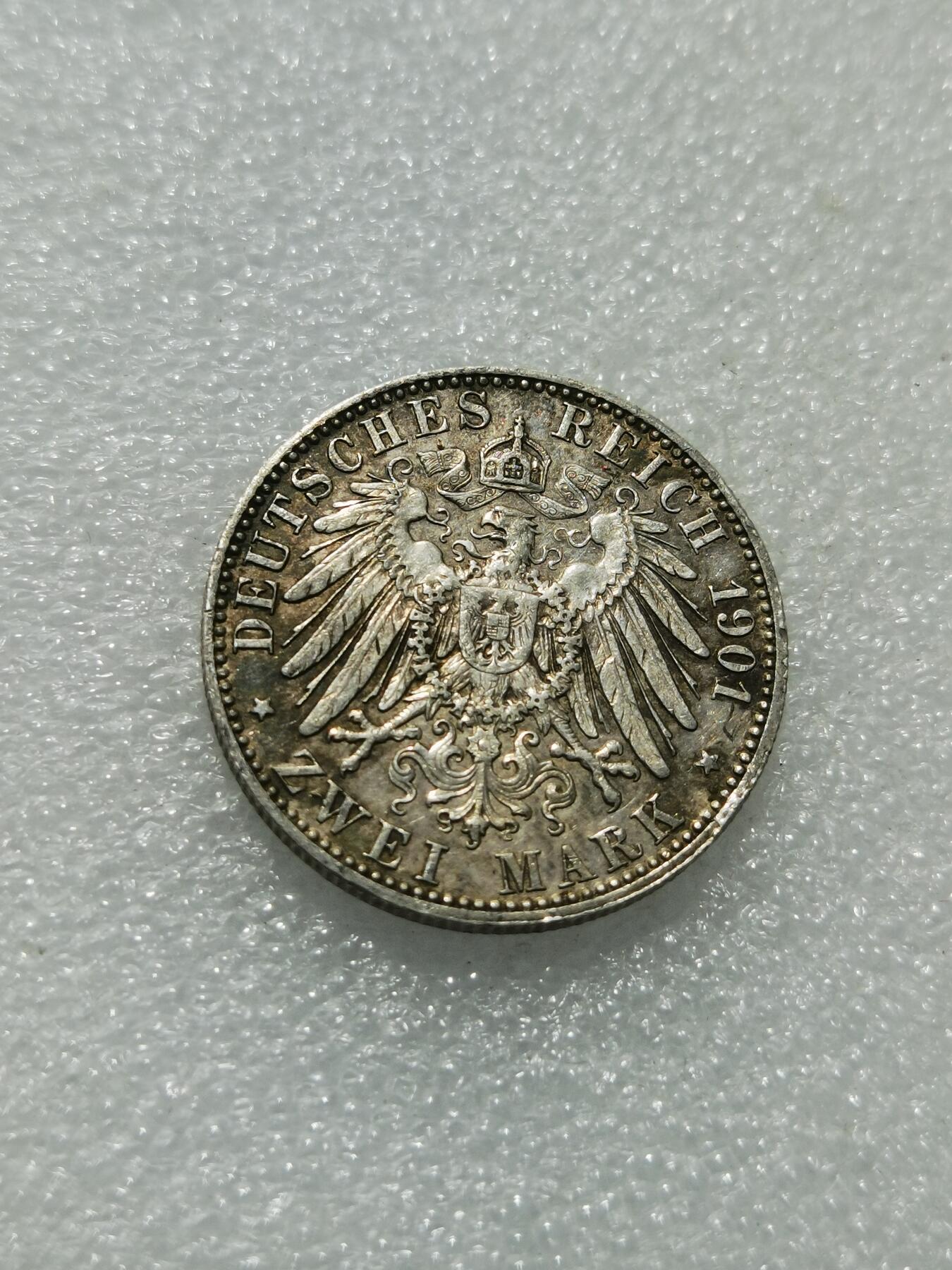 天下钱庄专场欢迎参拍 德国普鲁士建国200周年2马克银币