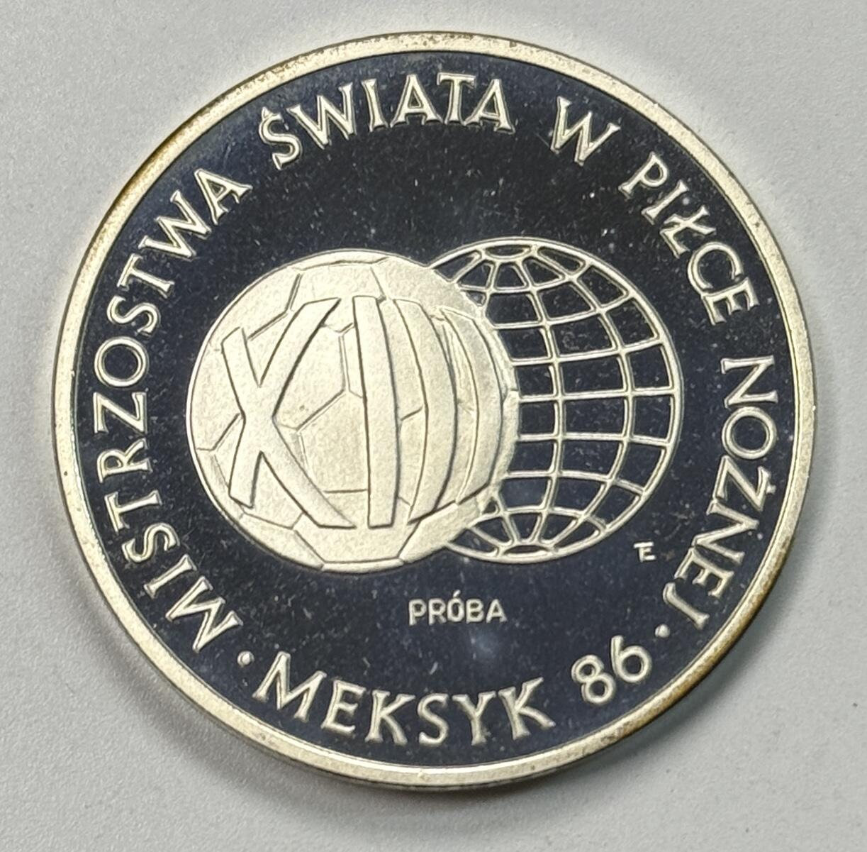 S&S Numismatic世界钱币-拍卖 第119期  波兰1986年 墨西哥足球世界杯 1000兹罗提精制纪念银币 样币 16.5克750银