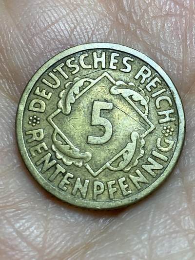 2026年第十三场(总第一百八十二场）外国好品散币场(免佣金) - 德意志魏玛共和国1924年5芬尼(地产抵押马克，A标柏林造)