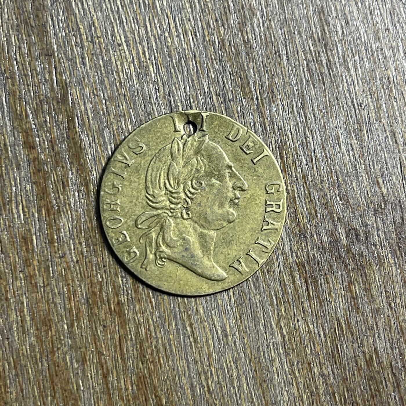 【春节前最后一拍，下一场3.3号】★第139场★散币场。不寄存，30包邮。不满30元，支付5元运费。《接受代拍 代送NGC评级》 53【无寄存】1793 乔三 代用币 铜币 有孔