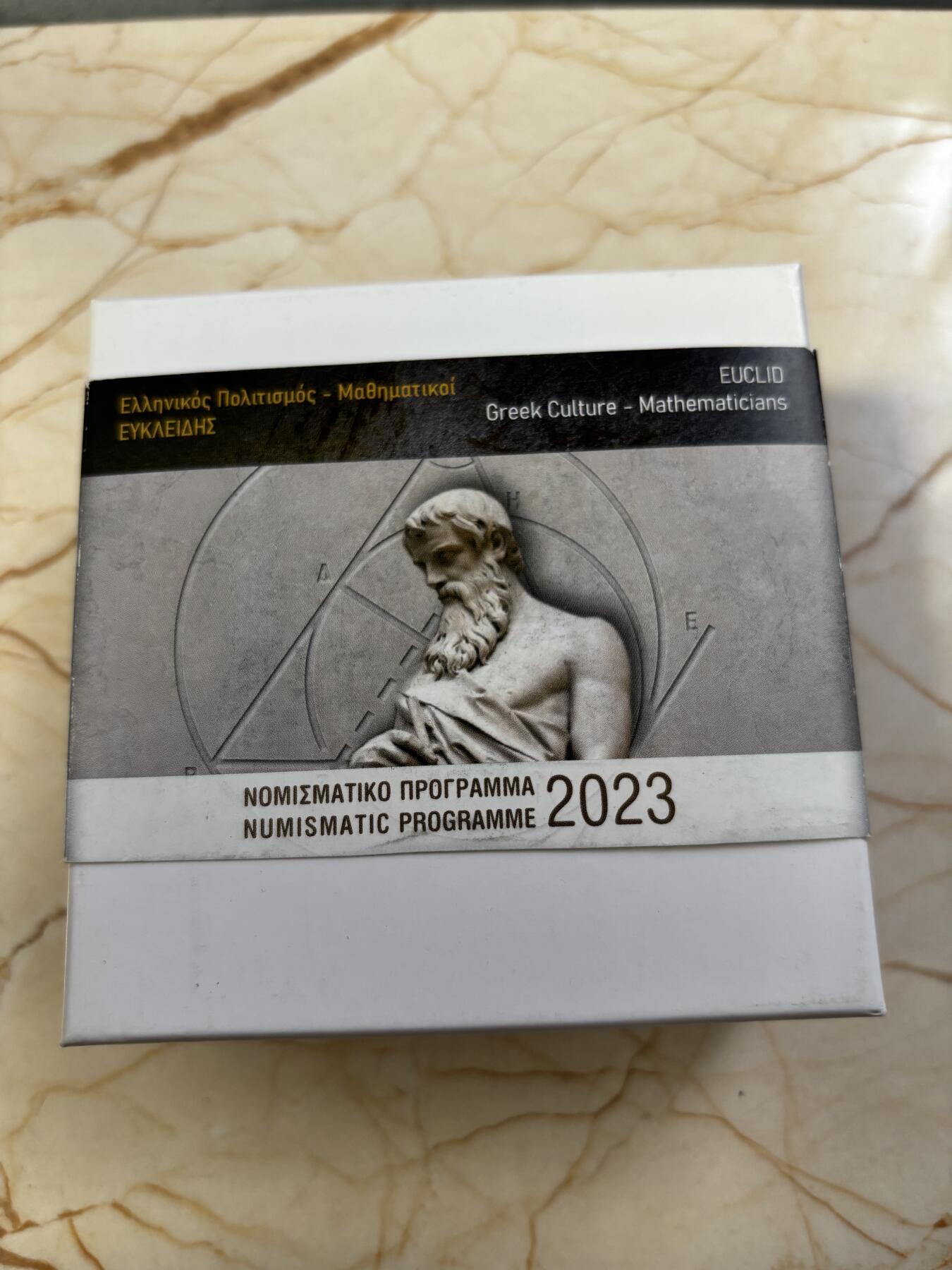 第189期拍卖 希腊2023古希腊文明系列几何之父欧几里得纪念银币NGC-PF70带盒证书，925银，发行1500枚