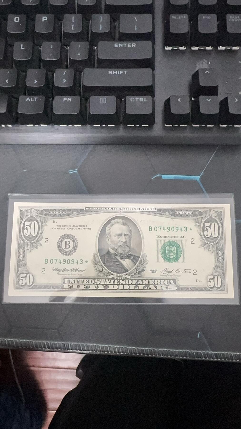 1993小头版50美元补号