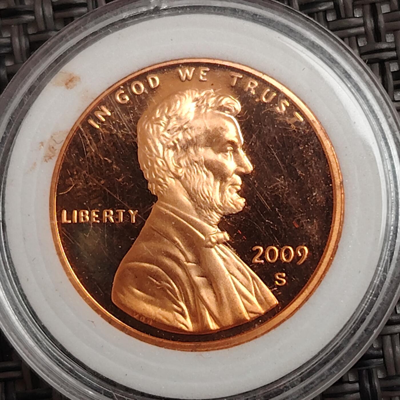 布加迪🐬～世界钱币(上海)🌾第 271 期 /  各国套币和散币 美国🇺🇸 2009年 1分 林肯头像精制币