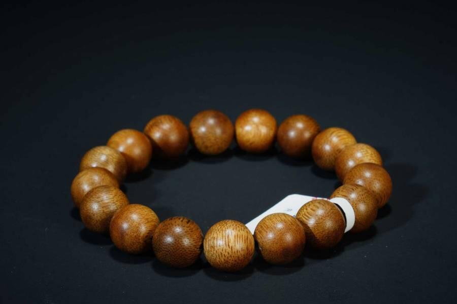 上海都达杂项专场十七（全场包邮） 天然黄油格沉香1.2圆珠手串 附鉴定证书87-208