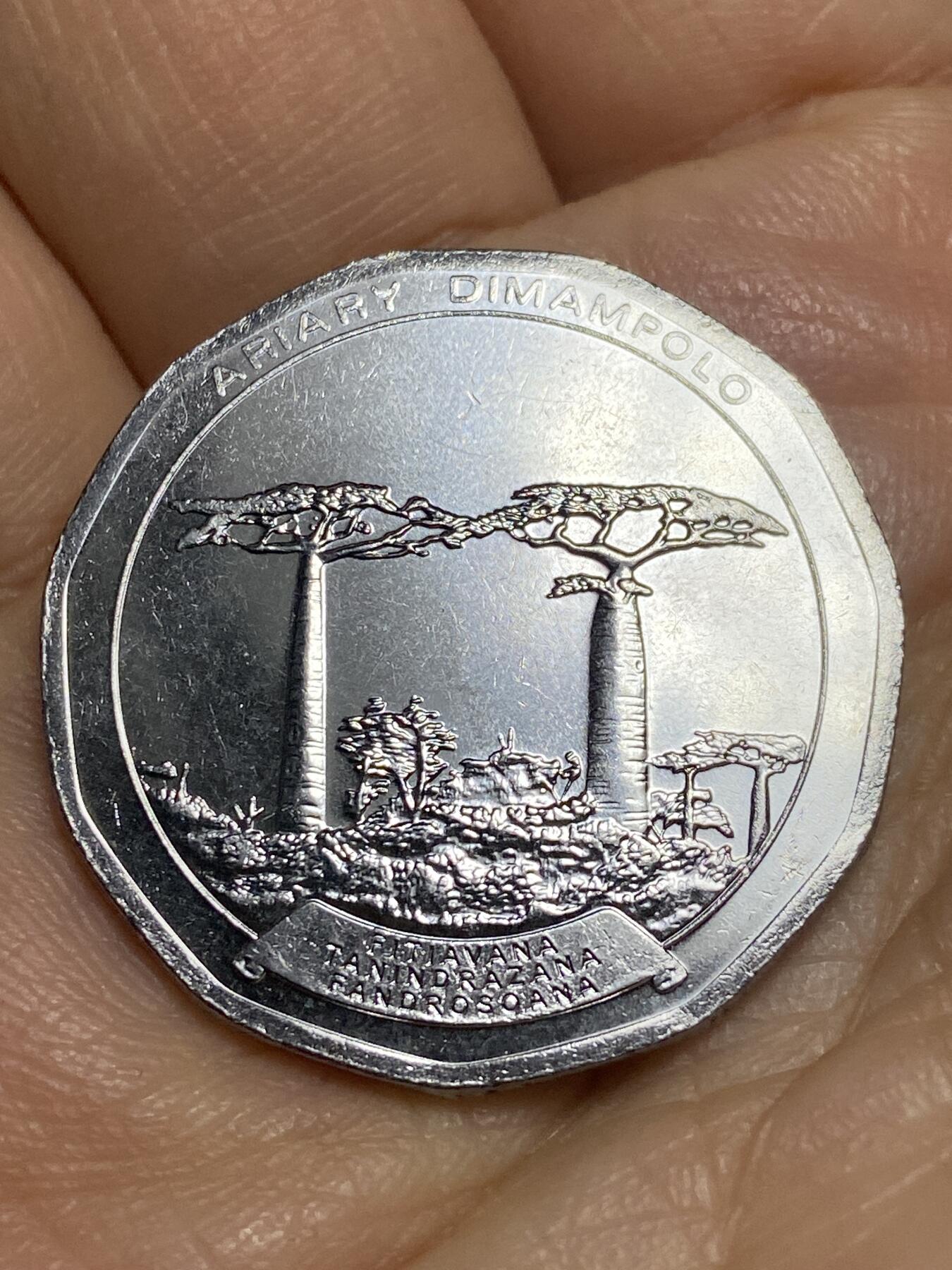 2026年第十三场(总第一百八十二场）外国好品散币场(免佣金) 原光全新–马达加斯加🇲🇬2021年50阿里亚里