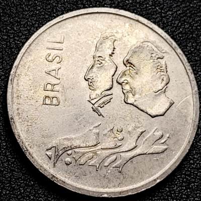 泉币菌-第173场- 精品福利场 - 独立150年 地图 巴西1972年1克鲁塞罗镍制纪念币 29毫米 10.08克