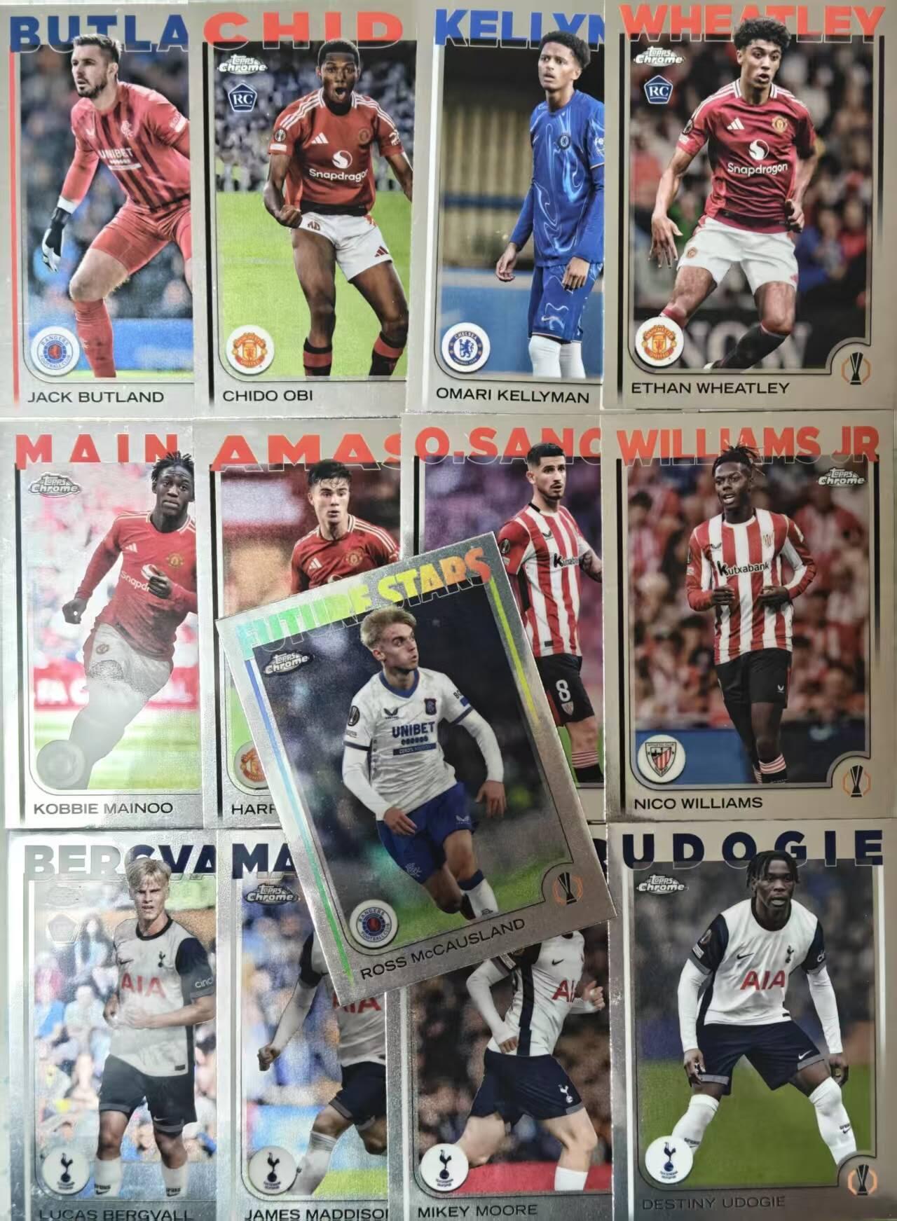 春节前倒数第三场！！龙虎卡牌-七三场（满200元包邮，无佣金，每周六结拍，欢迎送拍） 13张 折射卡 Topps Chrome系列的欧冠/欧战足球球星卡