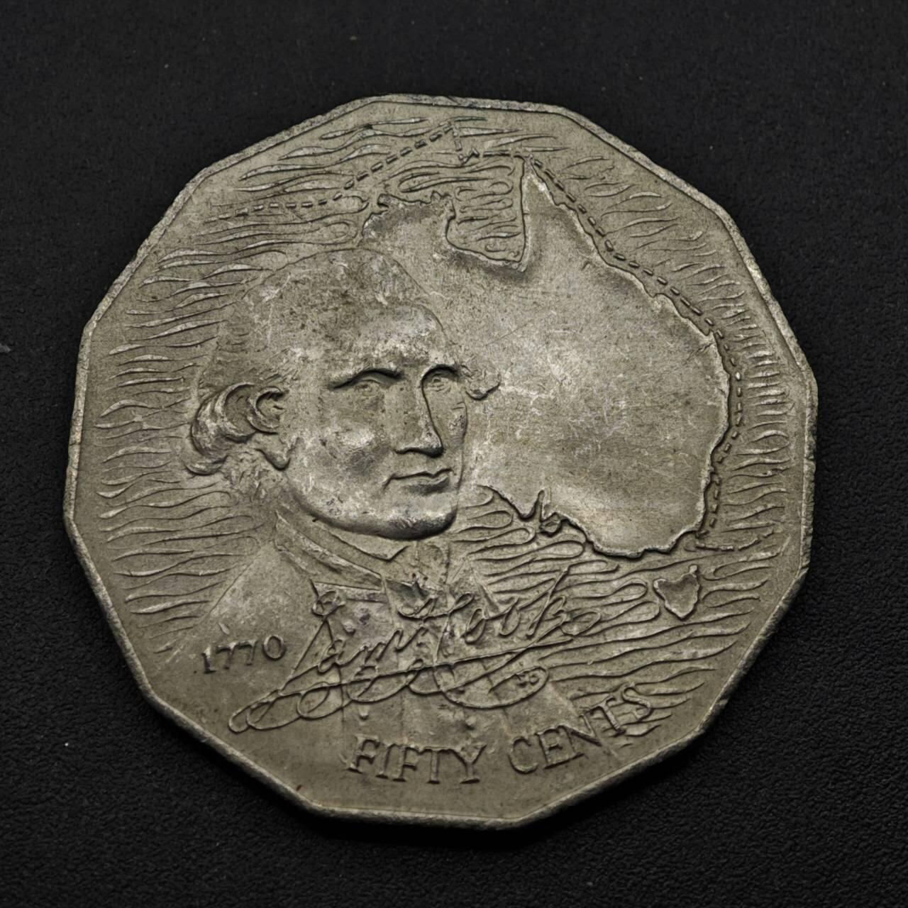 【淘币小摊】实时拍第八百五十三拍   散币银币场   满百包邮可预留二周 每周一统一发货   澳大利亚1970年50分纪念币