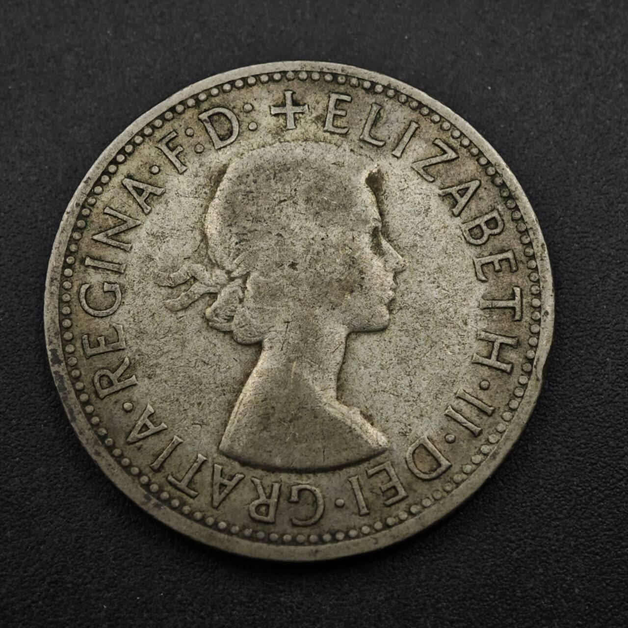 【淘币小摊】实时拍第八百五十三拍   散币银币场   满百包邮可预留二周 每周一统一发货   澳大利亚1954年伊丽莎白二世弗洛林银币