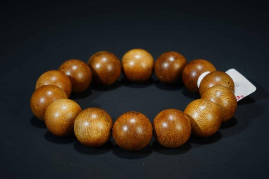 上海都达杂项专场十七（全场包邮） 天然黄油格沉香1.6圆珠手串 附鉴定证书87-206