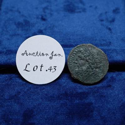 琋语集藏2026年02月欧洲古典打制币拍卖 - 古希腊阿普利亚-宙斯野猪铜币