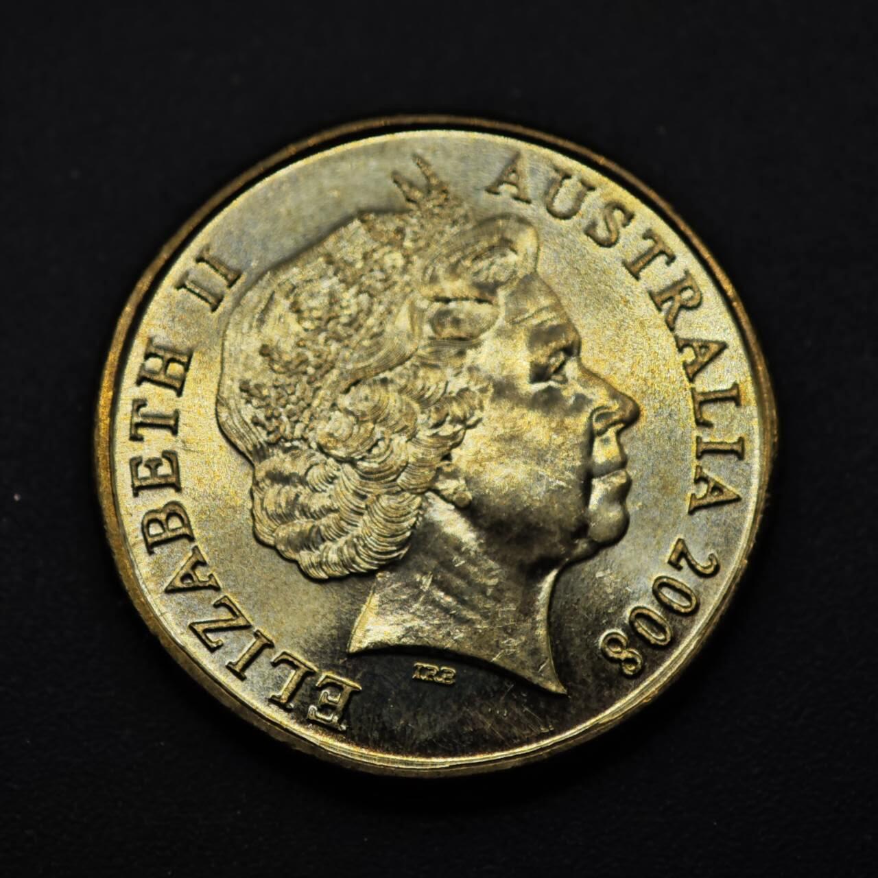 【淘币小摊】实时拍第八百五十三拍   散币银币场   满百包邮可预留二周 每周一统一发货   澳大利亚2008年1元纪念币