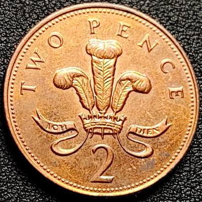 泉币菌-第173场- 精品福利场 - 原铜光极美 千禧年 英国2便士英国 威尔士皇冠25.9mm