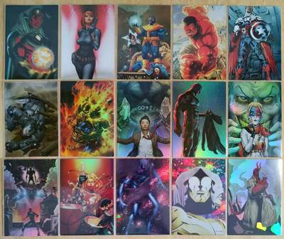 春节前倒数第三场！！龙虎卡牌-七三场（满200元包邮，无佣金，每周六结拍，欢迎送拍） - 彩闪15张 美漫卡牌 漫威&DC两大阵营超级英雄