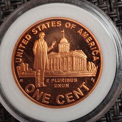 布加迪🐬～世界钱币(上海)🌾第 271 期 /  各国套币和散币 - 美国🇺🇸 2009年 1分 林肯头像精制币