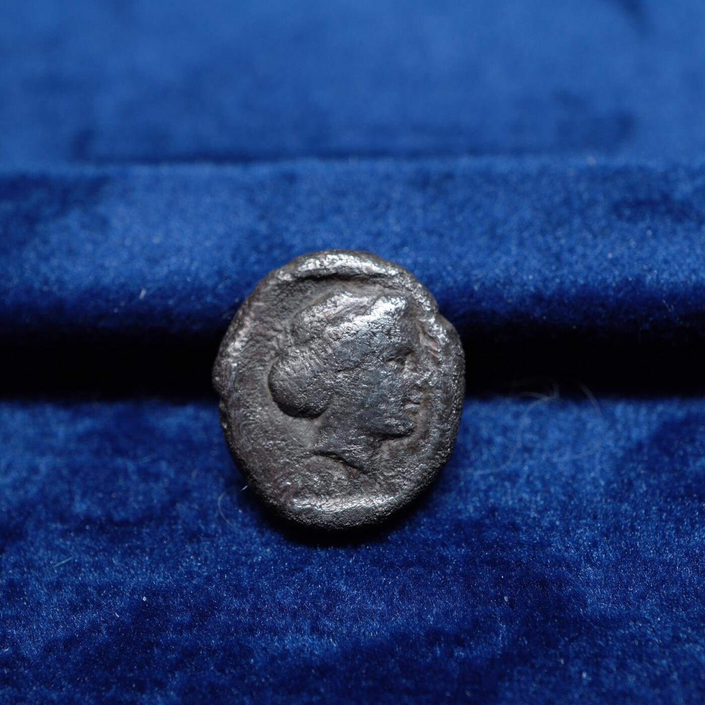 琋语集藏2026年02月欧洲古典打制币拍卖 古希腊卡利亚怒吼狮子和阿芙洛狄忒1德拉克马银币