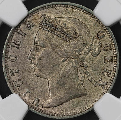 修遠堂世界钱币第102期 - NGC AU55 1888年海峡20分银币 