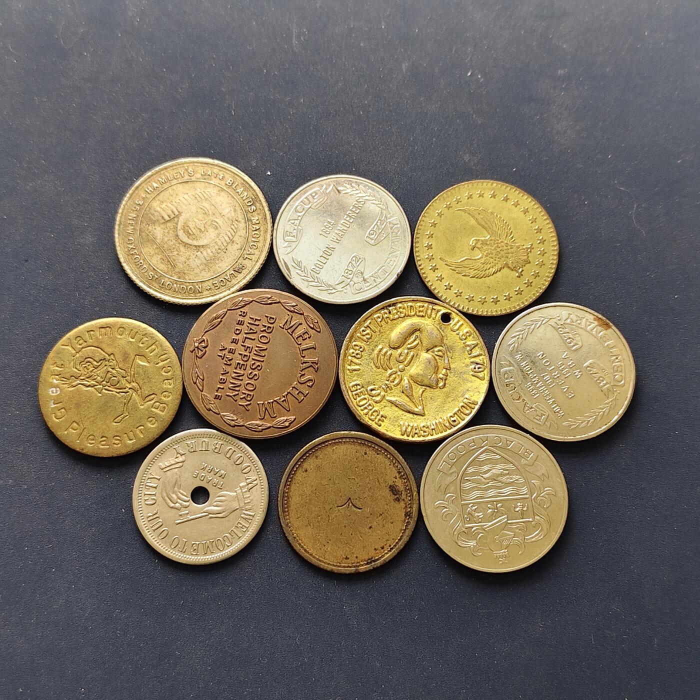 【全场包邮】纯粹捡漏拍496场-持续更新中 【代币/纪念章】世界各国各年份代币纪念章10枚一组