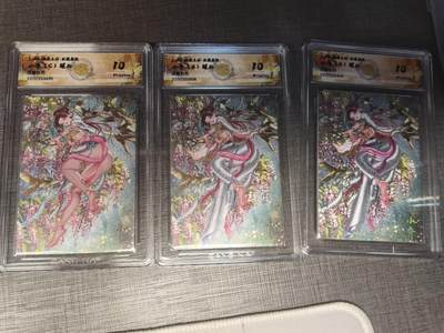 阳大大卡牌拍卖第95期（持续收拍品，周五晚上九点截拍，进群福利早知道） - 【浮雕折光】燎原三国 龙骧虎跃 罐儿 小乔ABC一套 