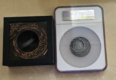 【币将精彩】世界钱币拍卖拍卖（2026-4-28） 库克2020年蒸汽朋克3盎司银币NGC评级币带证书包装