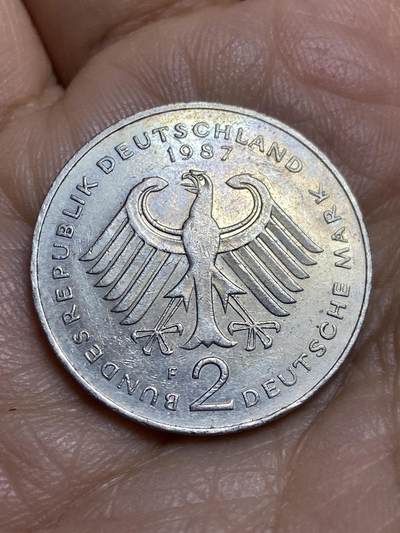 2026年第十四场(总第一百八十三场）外国好品散币场(免佣金) - 德国🇩🇪1987年2马克(第四版，F标斯图加特造)