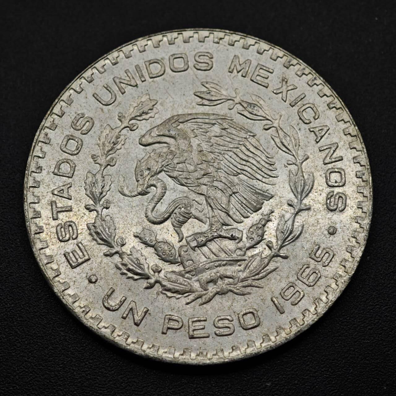 【淘币小摊】实时拍第八百五十三拍   散币银币场   满百包邮可预留二周 每周一统一发货   墨西哥1965年一比索低银币