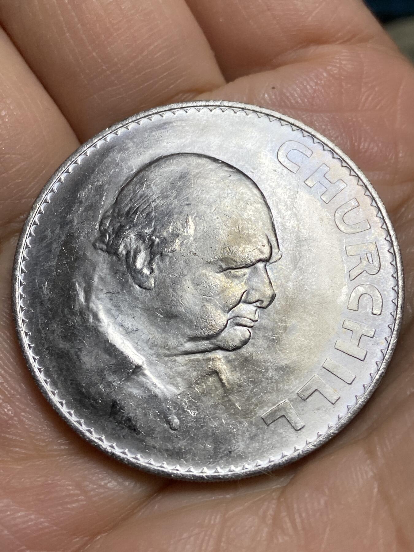 2026年第十四场(总第一百八十三场）外国好品散币场(免佣金) 威廉姆斯·迪肯银行原装全新–英国🇬🇧1965年1克朗(丘吉尔逝世纪念币)